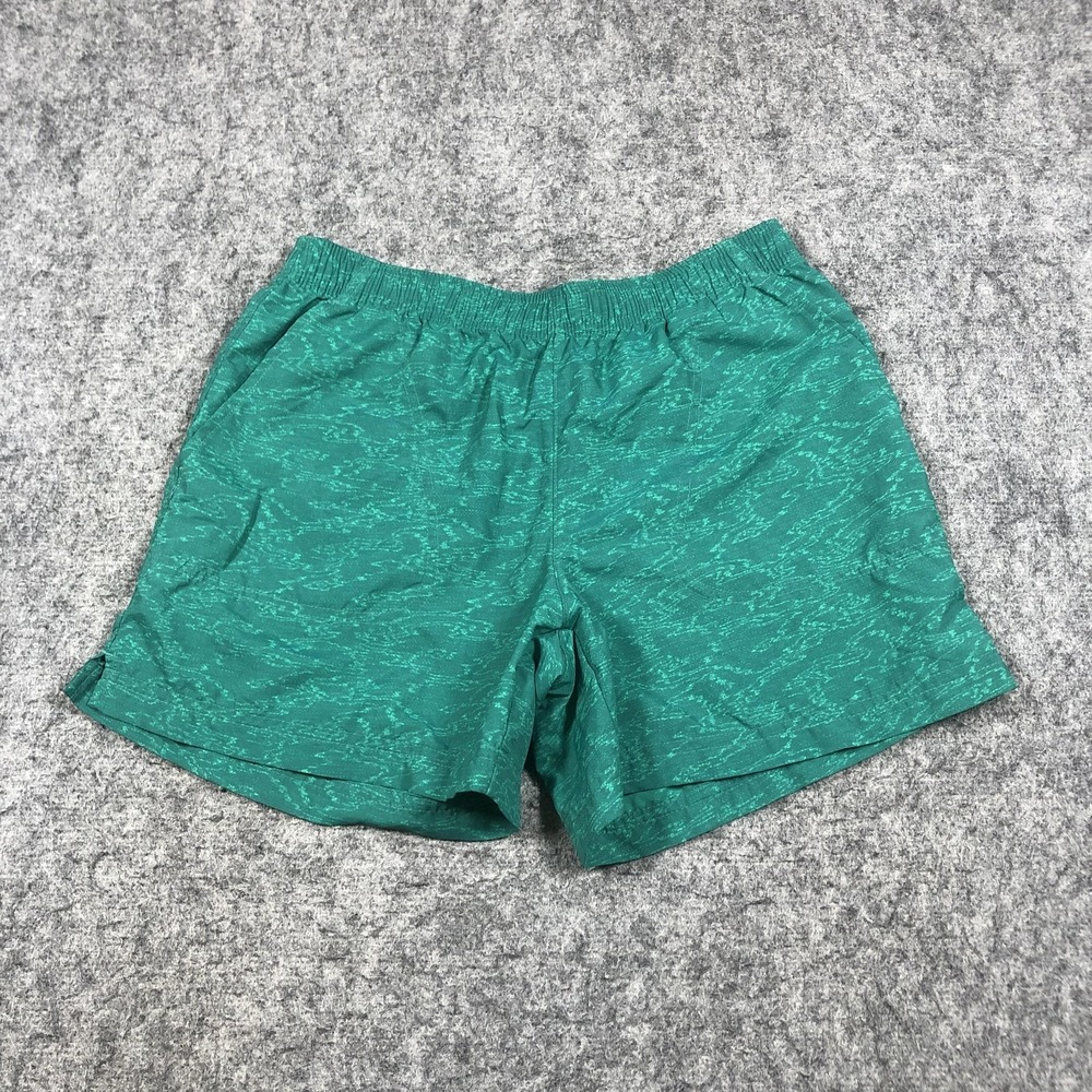 Columbia Swim Shorts Mens‎ Small Green Geometric Print Drawstring Lined Trunks